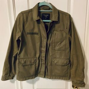 Abercrombie & Fitch army green utility jacket sz S